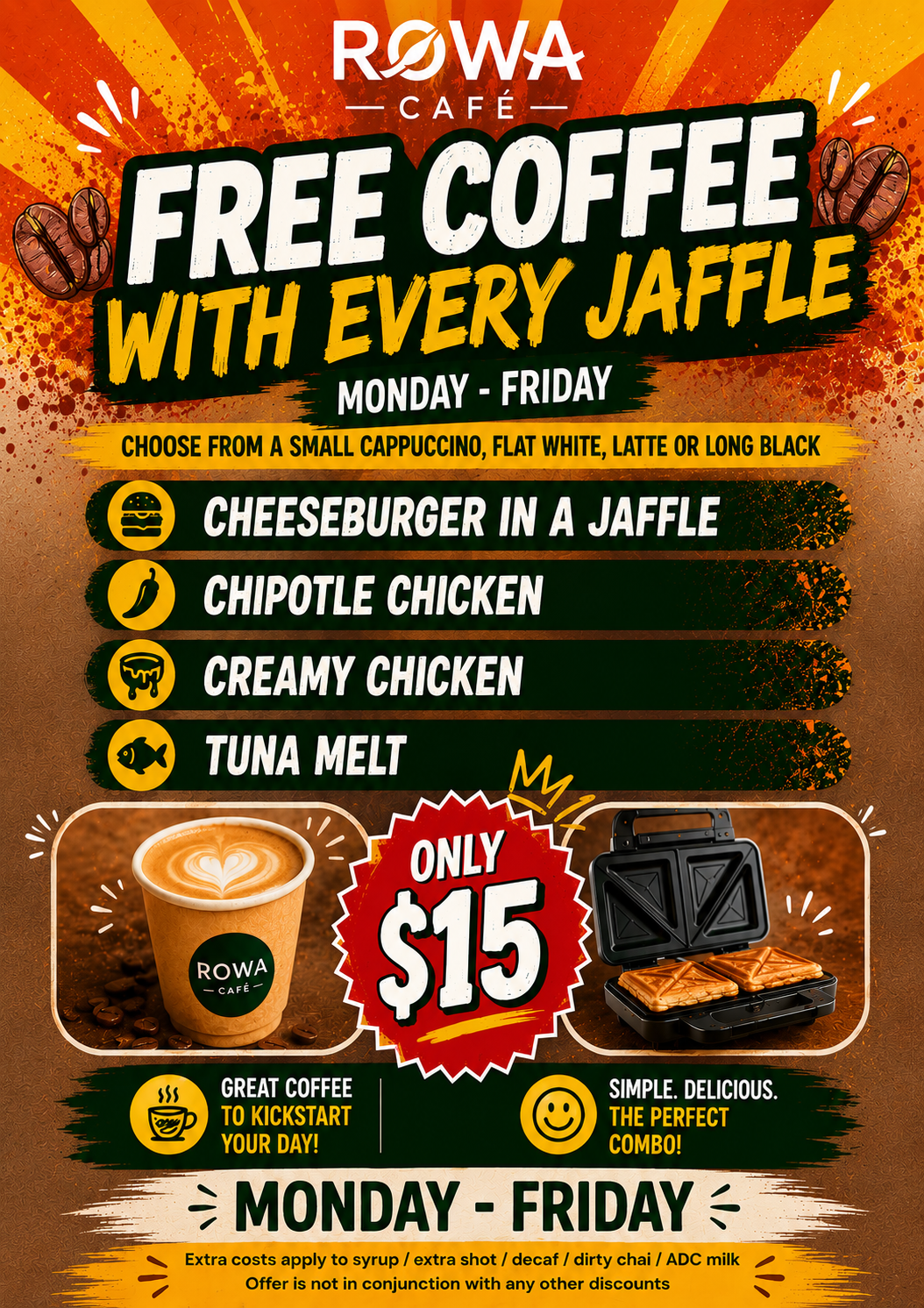 🧇☕ JAFFLE & FREE COFFEE DEAL ☕🧇